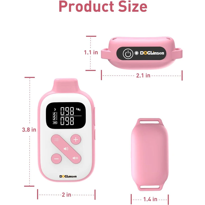 Collar de adiestramiento para perros sin choque, Collar vibratorio para perros con control remoto de 2800 pies, Collar con pitido y vibración para cachorros pequeños, perros medianos y grandes - imagen 5