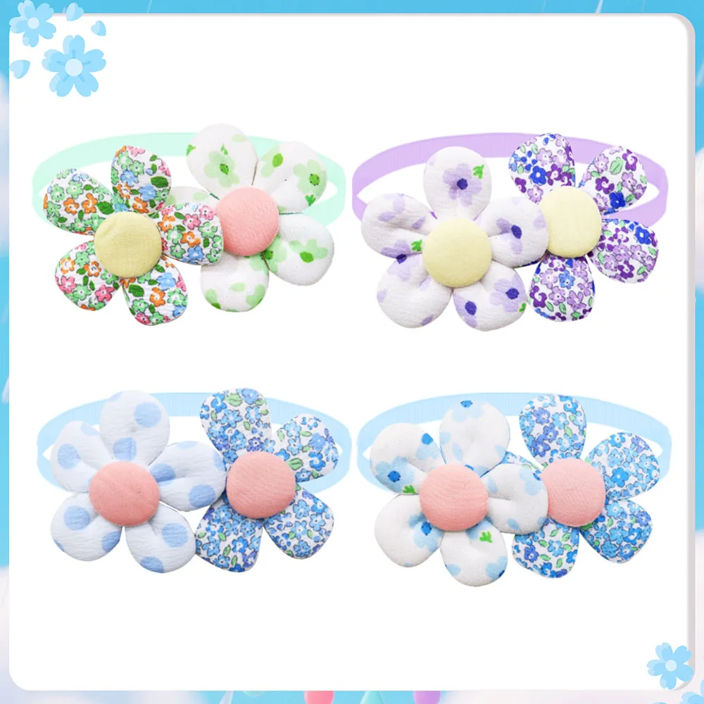 100 Uds. Pajaritas de moda de verano para perros, lindas flores, perros pequeños, pajarita para gatos, corbatas para perros, mascotas, suministros para el cuidado de mascotas - imagen 5