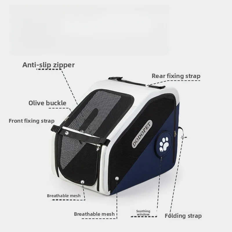 Transportadores para mascotas, jaula para coche, portátil, transpirable, para salir de perros, perrera plegable de viaje, suministros para mascotas, jaulas, accesorios, transporte Perro - imagen 4