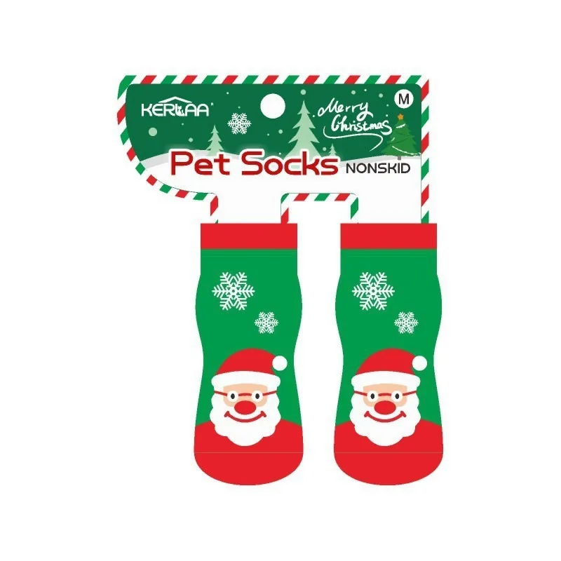 Calcetines navideños para perros, alce, muñeco de nieve, perros pequeños y medianos, calcetines antideslizantes para mascotas, suministros navideños, productos para mascotas - imagen 5