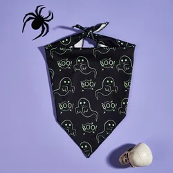 Bandana suave para perro pequeño y mediano - triángulo con fantasma