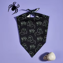 Bandana suave para perro pequeño y mediano - triángulo con fantasma