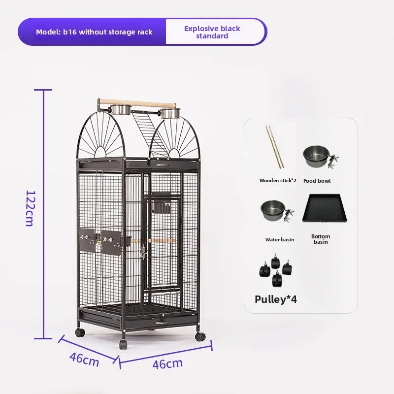 Jaulaaviario grande para loroaviario y pájaros – Acero resistente