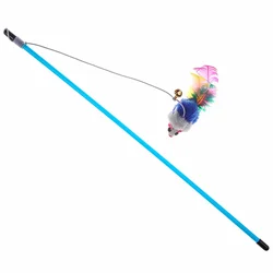 Caña de pescar para gato – Ratón de plumas con campana