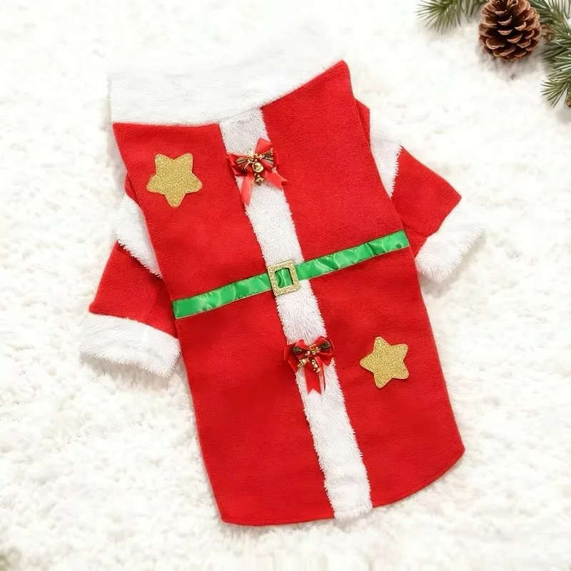 para perros medianos y grandes Sudadera con capucha navideña para perros medianos y medianos con renos de bolsillo, sudadera de lana cálida - imagen 5