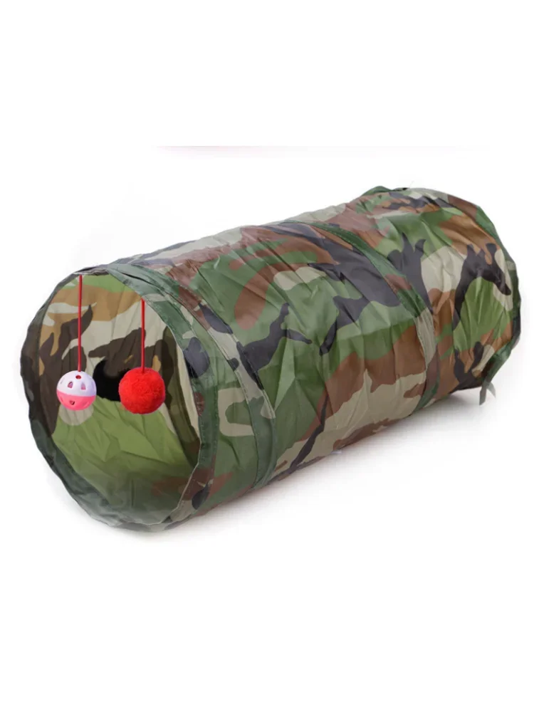 Juguete de túnel para gatos, divertido mascota, 2 agujeros, tubos de juego, bolas, juguetes plegables para gatitos, cachorros, conejos, tubos de túnel - imagen 4