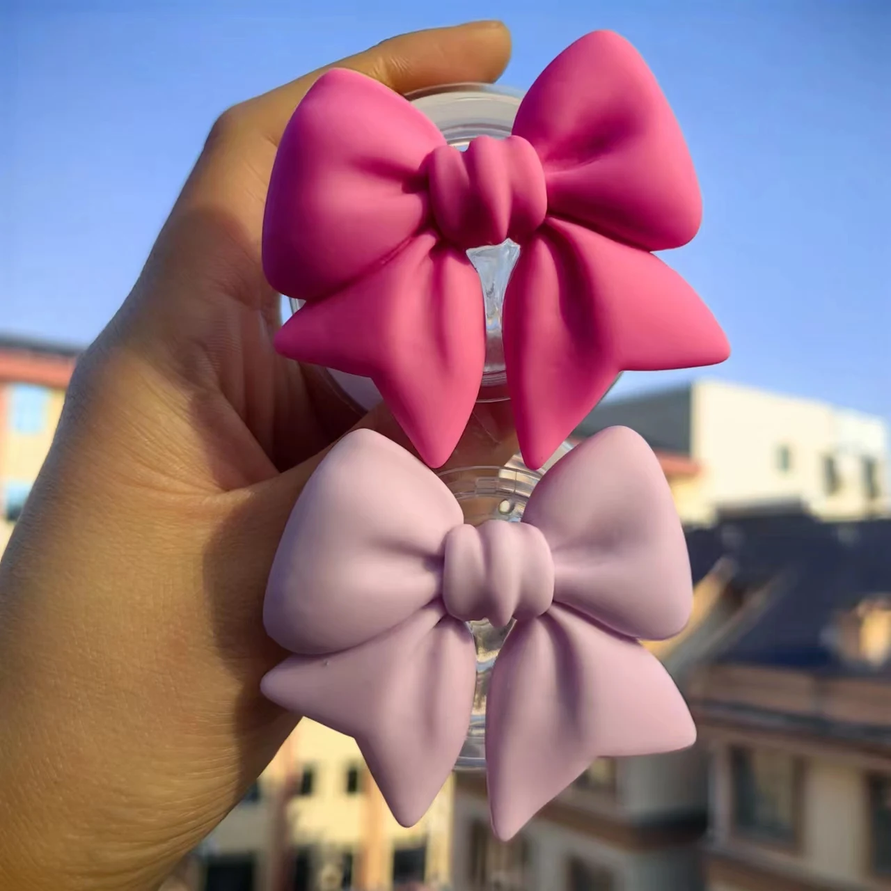 Soporte magnético inteligente para teléfono Magsafe, Color Macaron, nudo de arco, soporte Universal para teléfono, soporte GripTok, soporte Perezoso - imagen 2