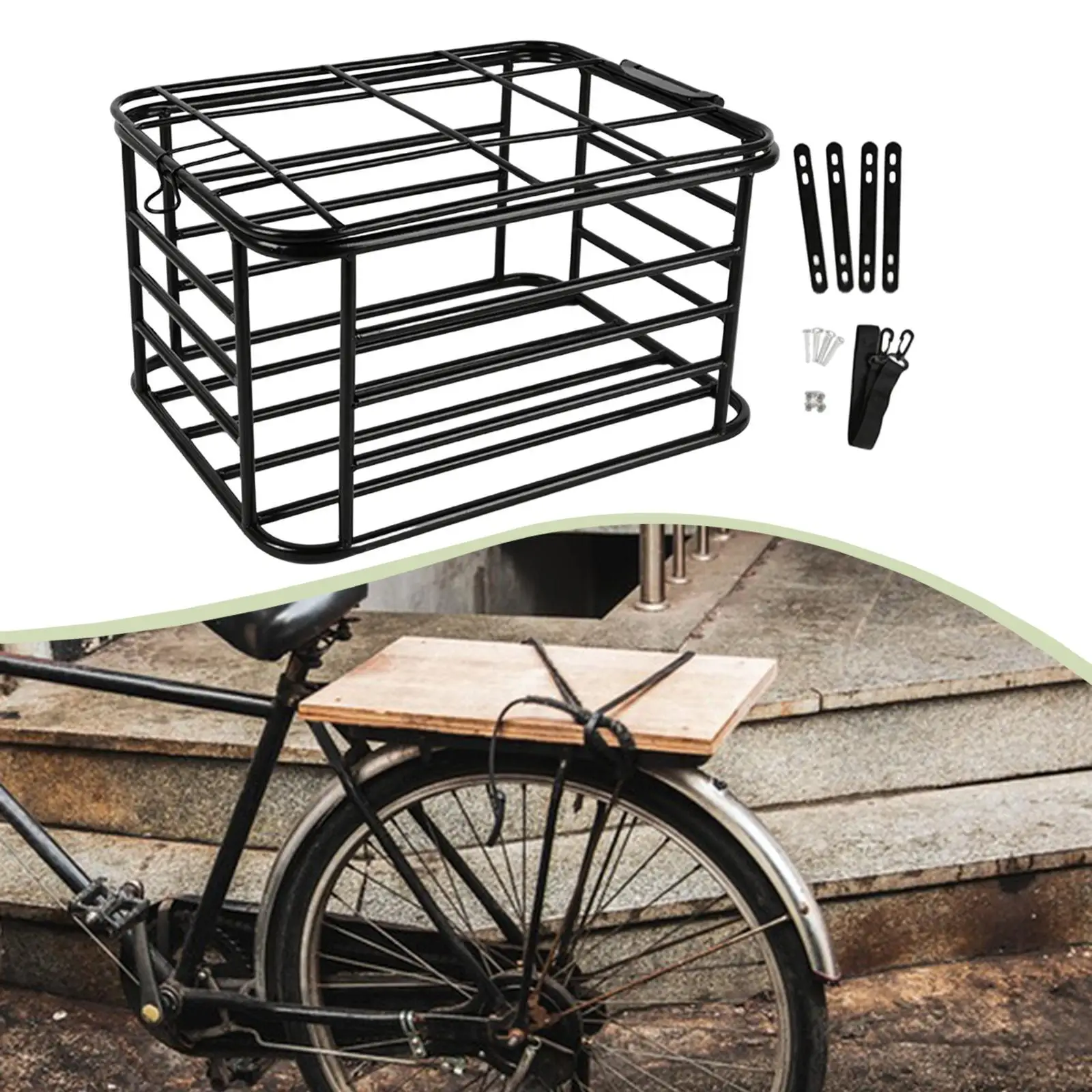 Rear Rack Bike Basket Bicycle Storage Basket Container Heavy Duty Stable Dog Carrier for Outdoor Mountain Bikes Hiking Travel Rear Rack Bike Basket Bicycle Storage Basket Container Heavy Duty Stable Dog Carrier for Outdoor Mountain Bikes Hiking Travel