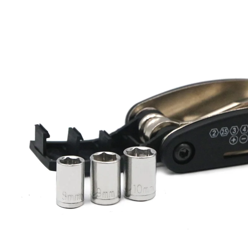 Kit de herramientas para bicicleta 16 en 1 - plegable y multifunción