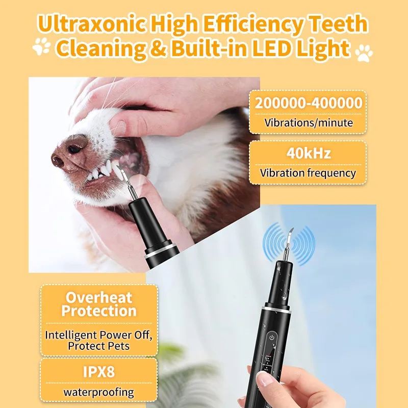 Limpiador dental ultrasónico para perros y gatos – Kit elimina sarro - imagen 3