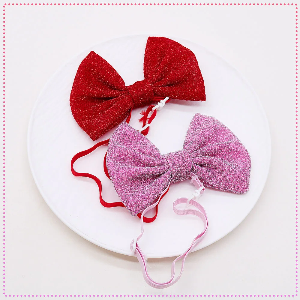 30 Uds. Gorros para perros y cachorros, banda elástica ajustable, diadema para perros pequeños y gatos, decoración para fiestas navideñas, regalo - imagen 3