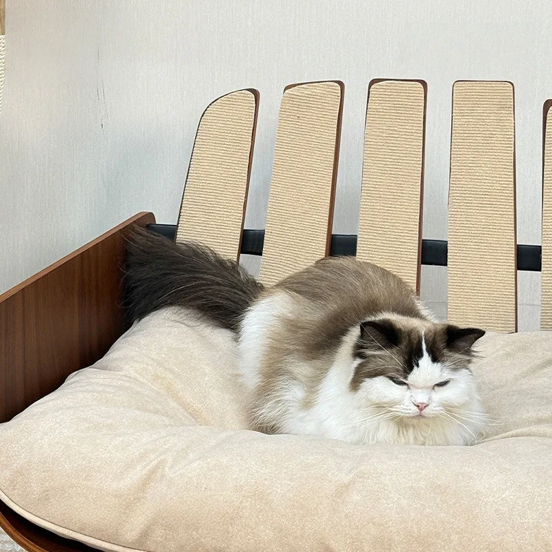 Sofá de lujo de madera maciza Natural para gatos, nido para mascotas resistente al desgaste y sin roturas, sofá Universal para perros para dormir en todas las estaciones - imagen 5