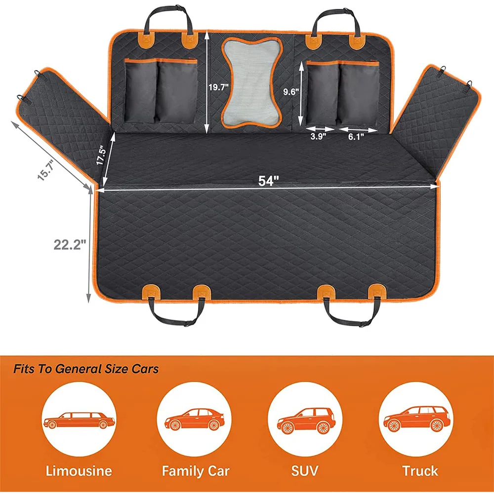 Nueva almohadilla para mascotas de coche, impermeable y fácil de cuidar, almohadilla para asiento trasero de coche, almohadillas para maletero de gato - imagen 2