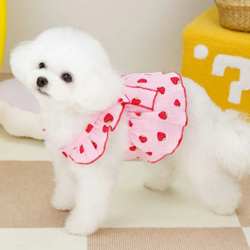 Vestido floral con lazo para gatos y perros – Ropa de verano - imagen 3