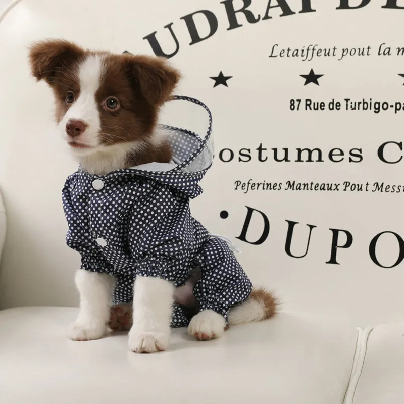 Ropa impermeable de verano para perro, chaqueta impermeable de PU para mascotas, traje de diseño japonés, a prueba de viento - imagen 2