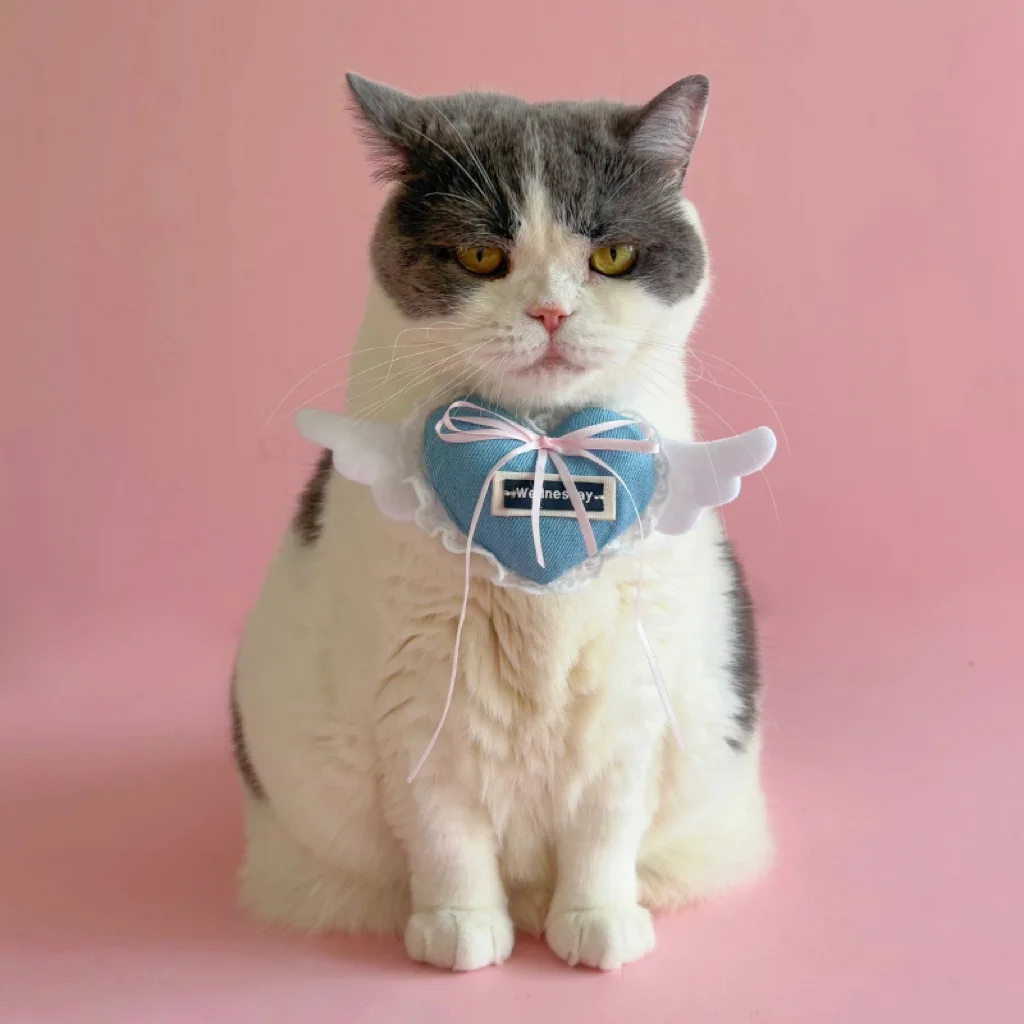 Collar para Gato, bonito colgante para mascota, pajarita silenciosa para perro, accesorio ajustable para el cuello del perro, accesorios para cachorros pequeños - imagen 3