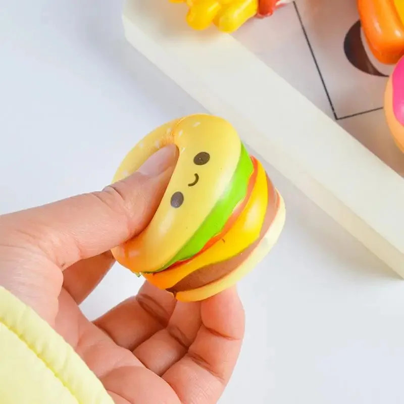 Juguetes de comida de peluche para mascotas: lindas formas de hamburguesas/patatas fritas, masticar para perros/gatos, divertidos juguetes interactivos para mascotas, regalos ideales para mascotas - imagen 5