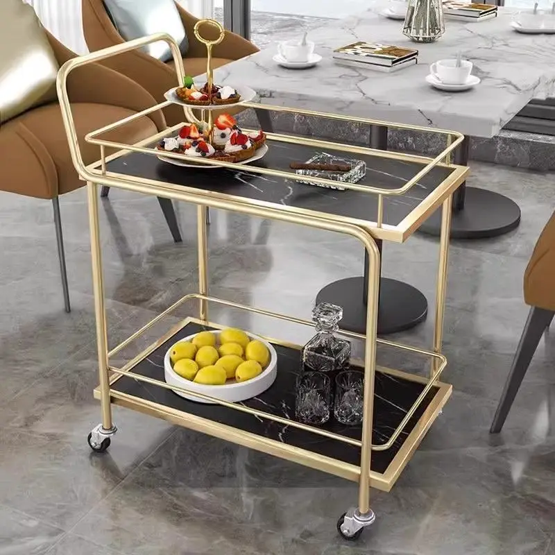 Carrito dorado nórdico de lujo para gatos y perros – Transporte móvil - imagen 3