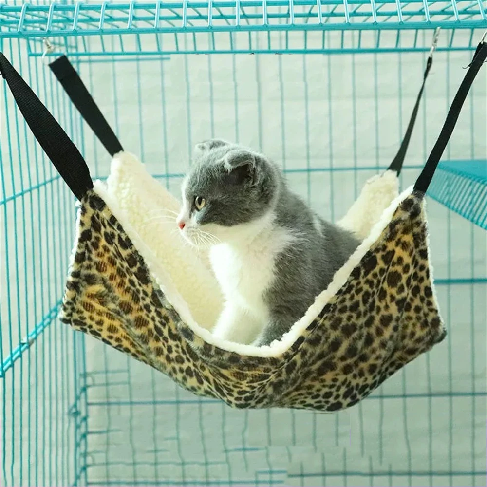 Hamaca doble acogedora Para gatos y cachorros, cama cálida Para mascotas, Casa Para gatitos, suministros Para gatos, Chinchillas, Invierno - imagen 4