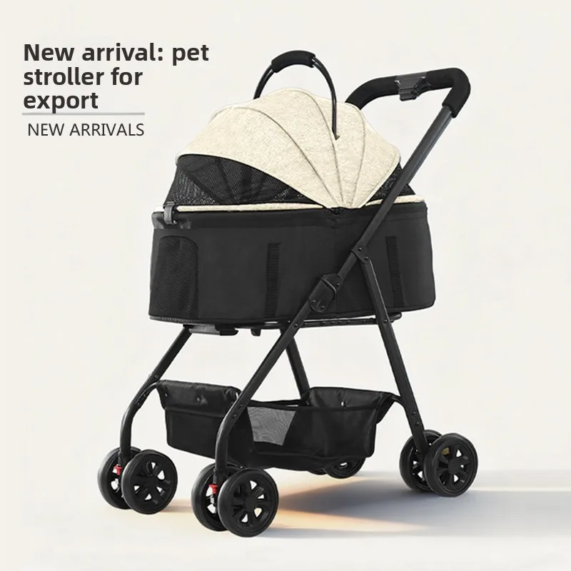 Carrito plegable para perros y gatos pequeños transpirable - imagen 2