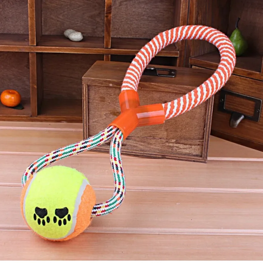 1 Uds. Productos de entrenamiento para perros y gatos, pelota de tenis con cuerda para jugar, juguetes para perros, ejercicio, arado, cuerda para perros, juguetes para masticar, juguetes para dientes - imagen 3