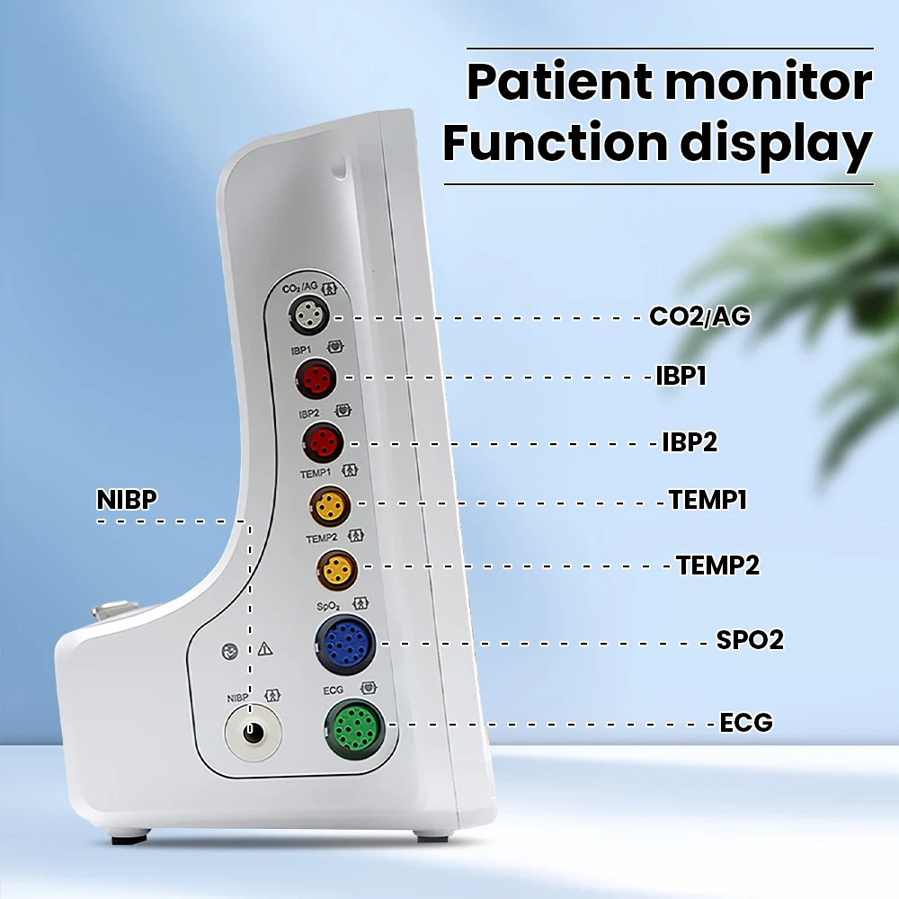 S80CVET 10,1 ''pantalla táctil Monitor veterinario multiparámetro mascota Animal clínico ECG RESP NIBP SpO2 temperatura Monitor de signos vitales - imagen 2