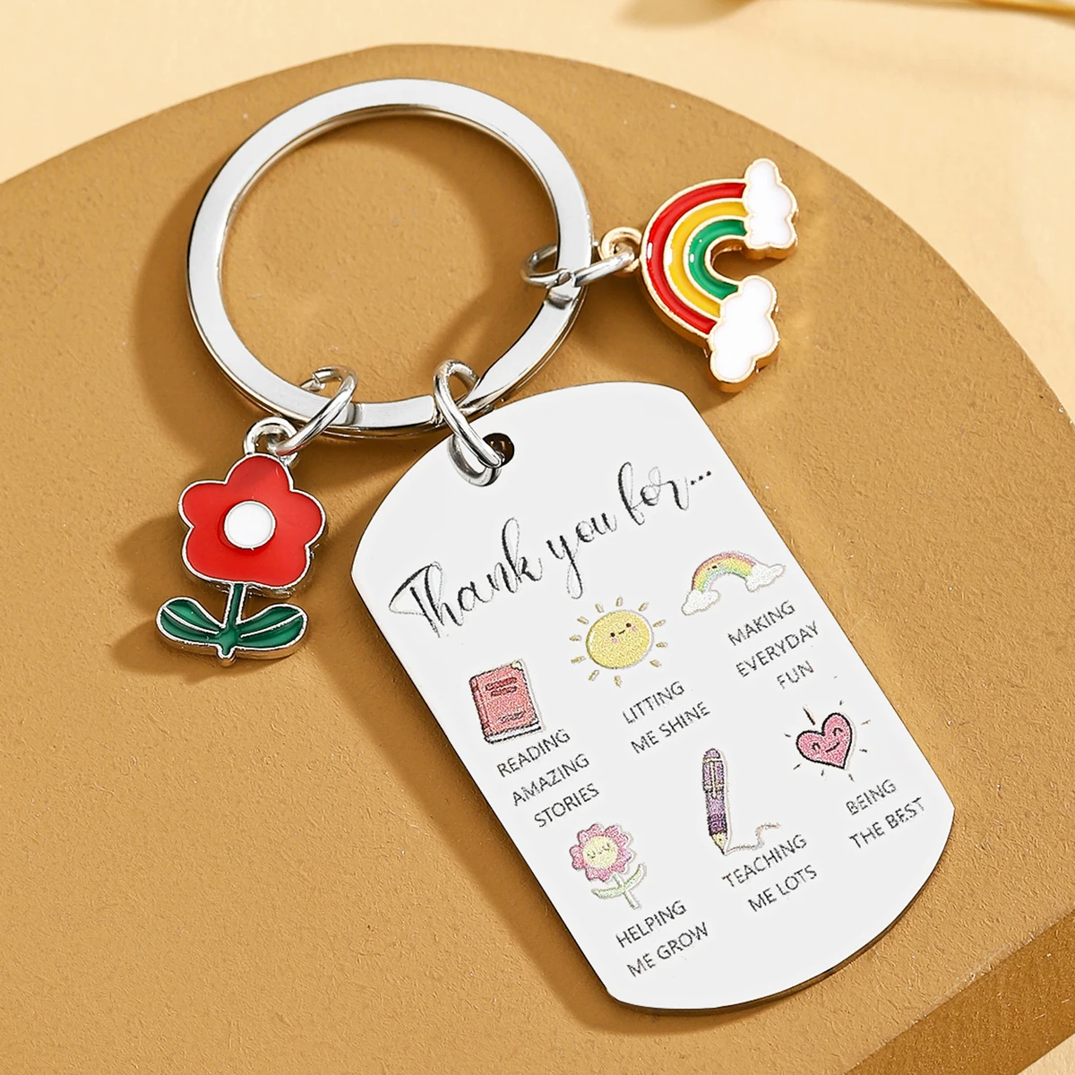 1 unidad de regalos de agradecimiento para profesores, llavero para mujer, bonito regalo de agradecimiento para profesores, regalo de Acción de Gracias, regalo del Día de San Valentín - imagen 2