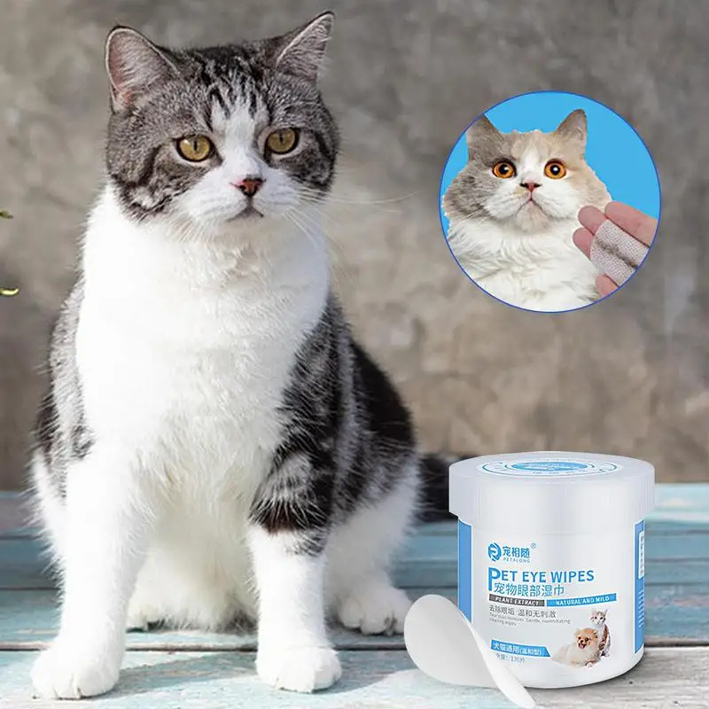 Toallitas de limpieza de dientes para perros y gatos, 130 piezas, almohadillas para limpiar los oídos y los ojos - imagen 2