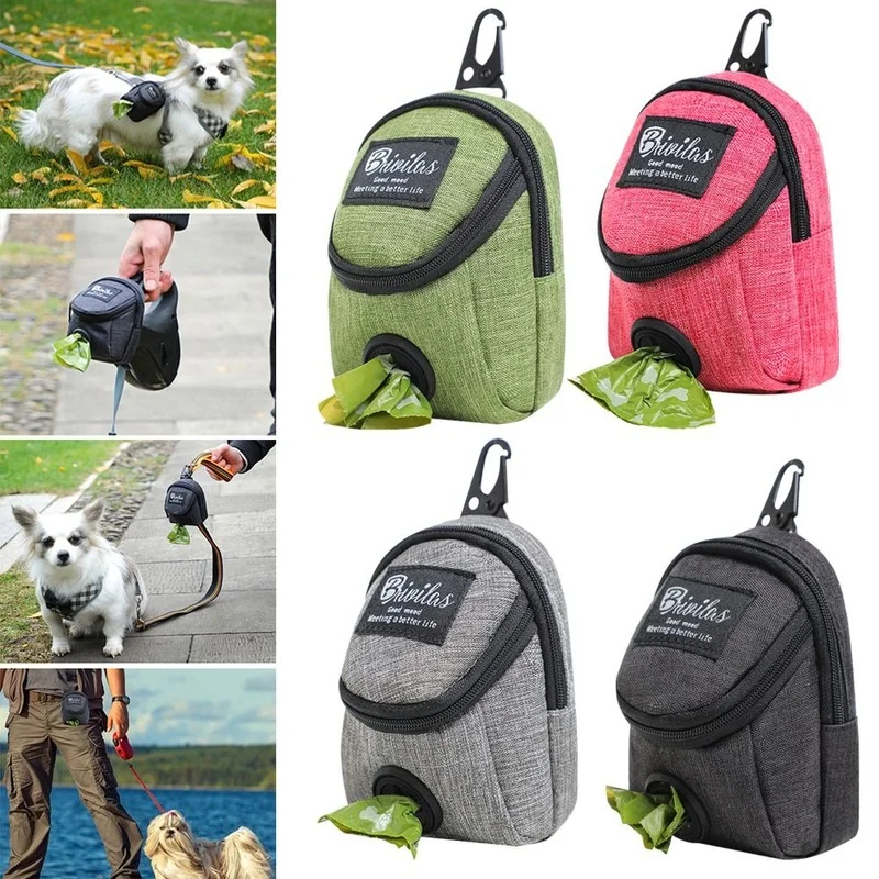 Bolsa de golosinas para perros y mascotas, bolsa de entrenamiento para perros multifunción portátil, dispensador de bolsas para excrementos de perros de viaje al aire libre, accesorios duraderos para mascotas