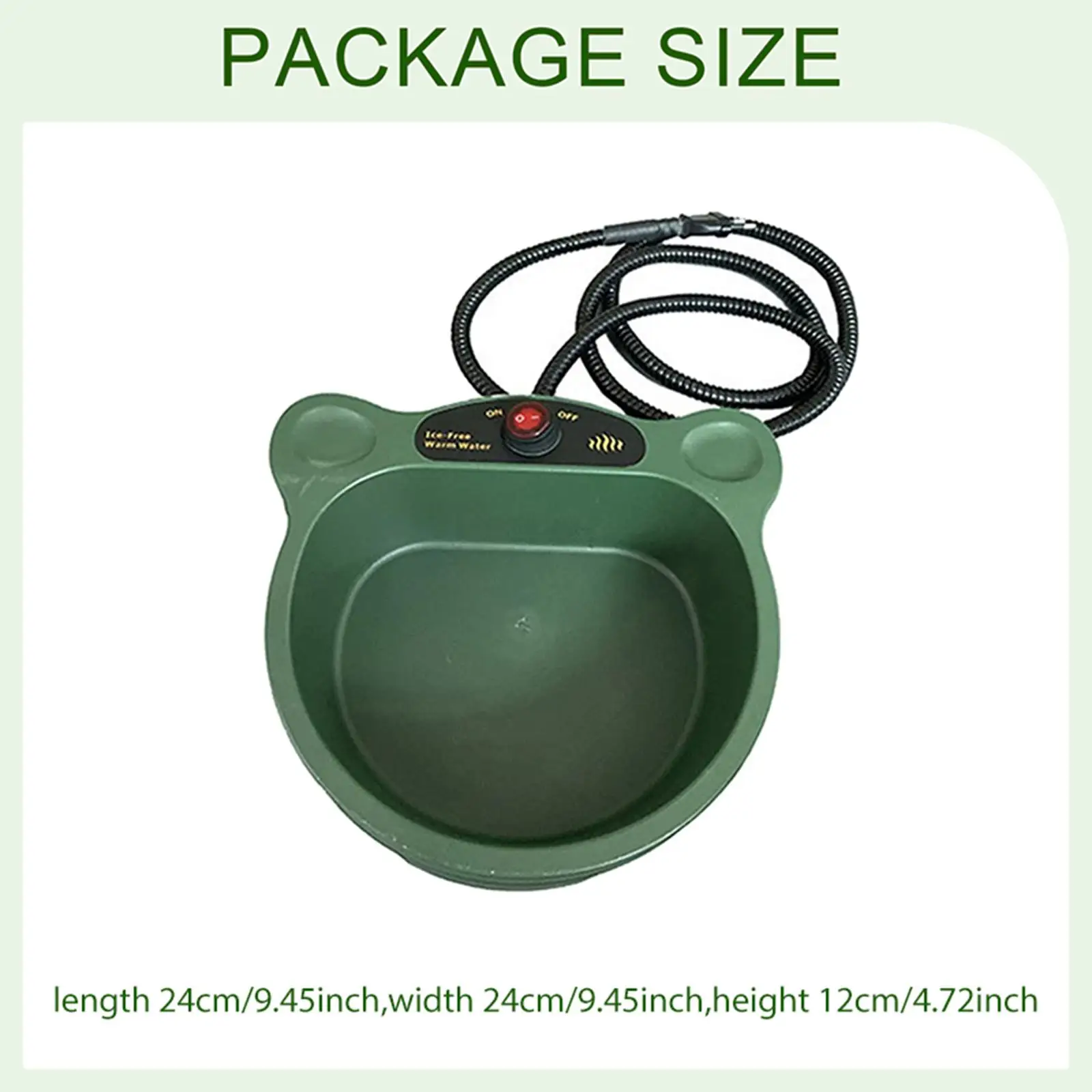 Heated Water Bowl for Dogs Cats Provides Drinkable Water in Winter Outdoor Heated Pet Bowl Heating Waterer for Duck Squirrel