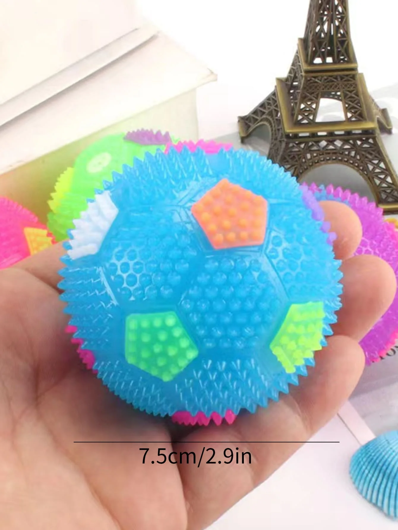 Pelota de fútbol de caucho natural para perros pequeños - imagen 3