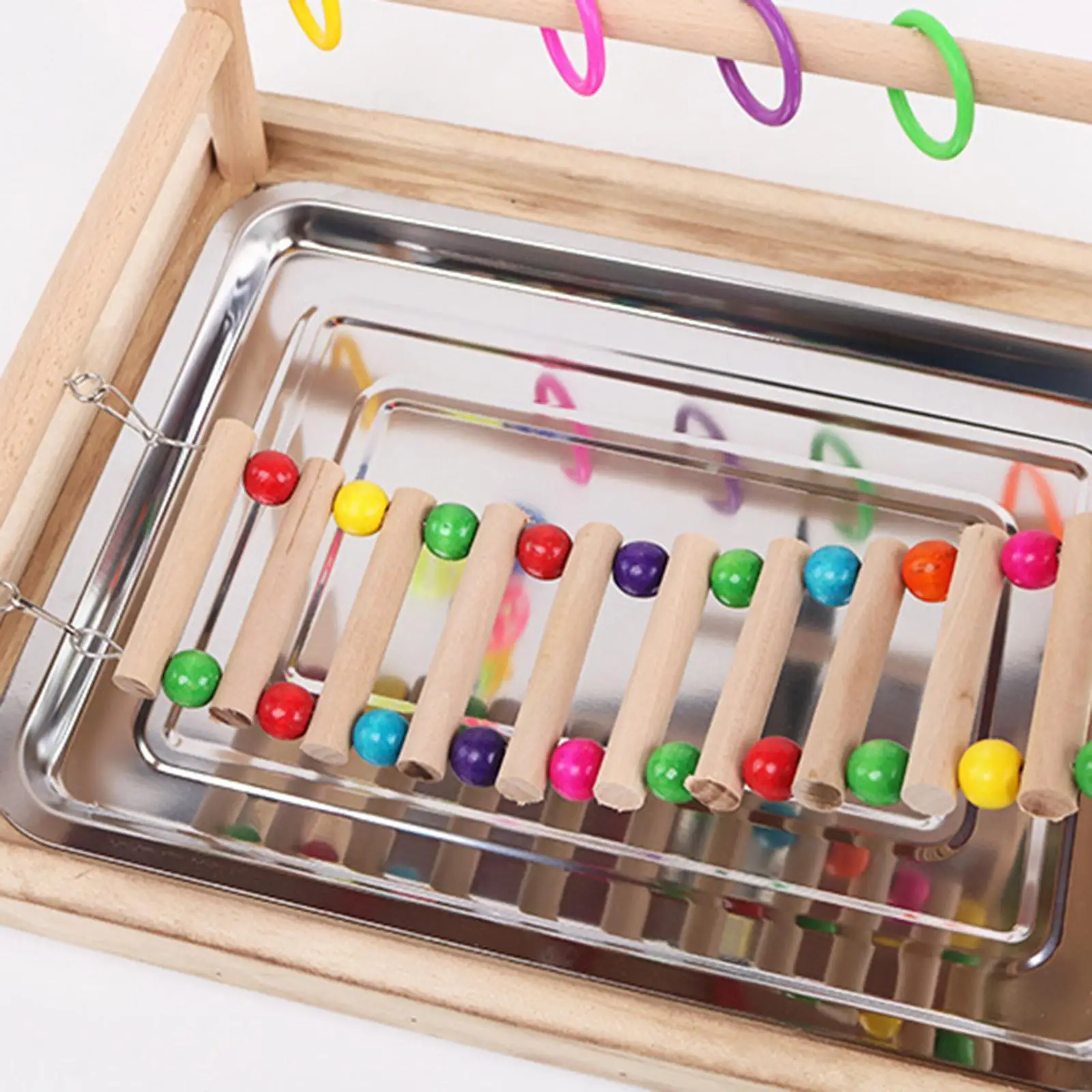 Parrot Playground Parrots Tabletop Parrot Stand for Cockatiel Parakeet Finch