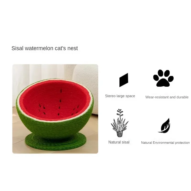 Tabla para rascar gatos de cáñamo Sisal, nido para mascotas resistente al desgaste y sin virutas, juguete, sofá pequeño, Marco para rascar gatos súper duradero - imagen 3