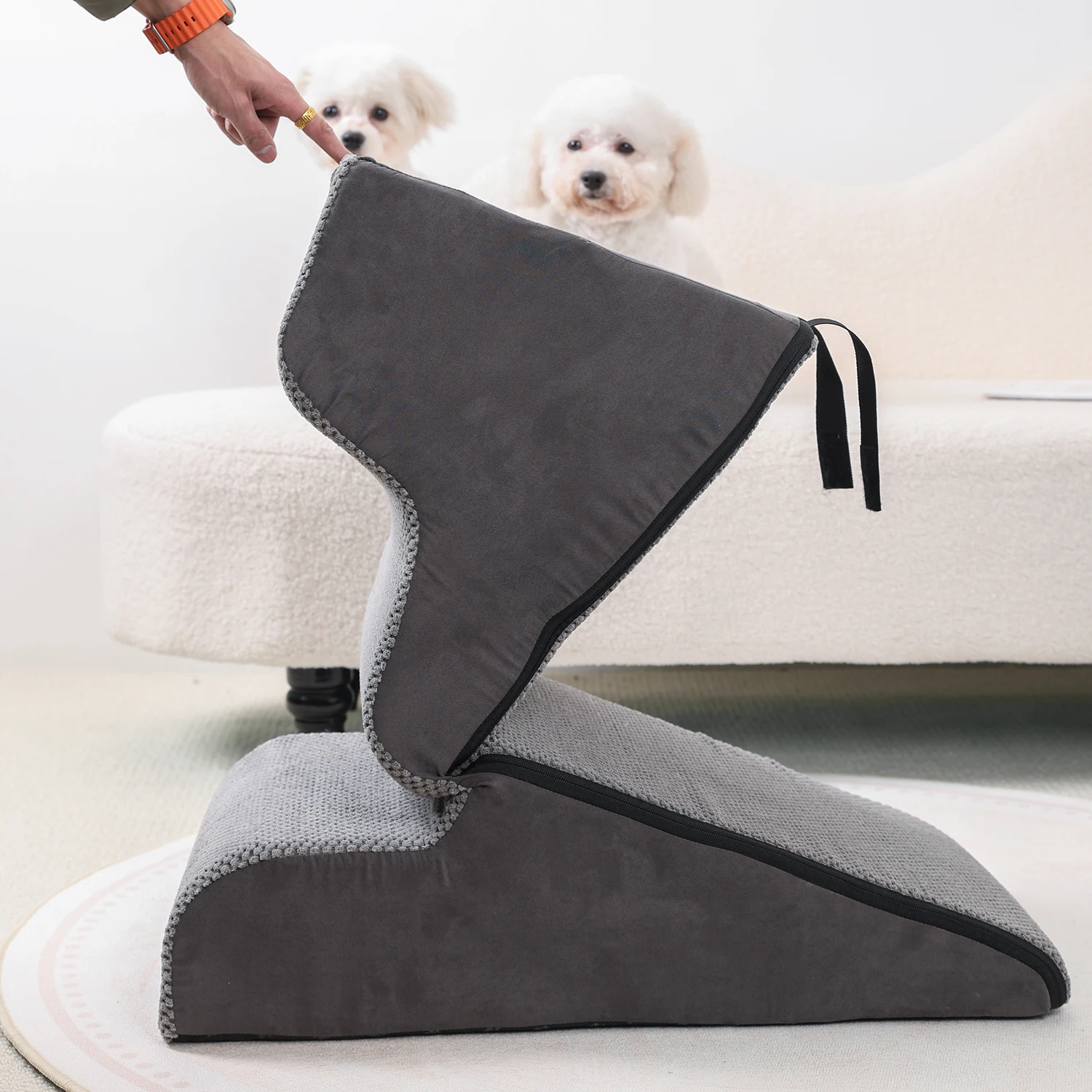 Escalera plegable para perros y gatos, escalones de esponja lavables - imagen 4