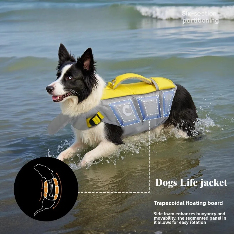 Chaleco salvavidas para perros, flotabilidad mejorada, traje de baño de verano para la playa, chaleco de seguridad, productos de protección para surf, accesorios para chalecos salvavidas para mascotas