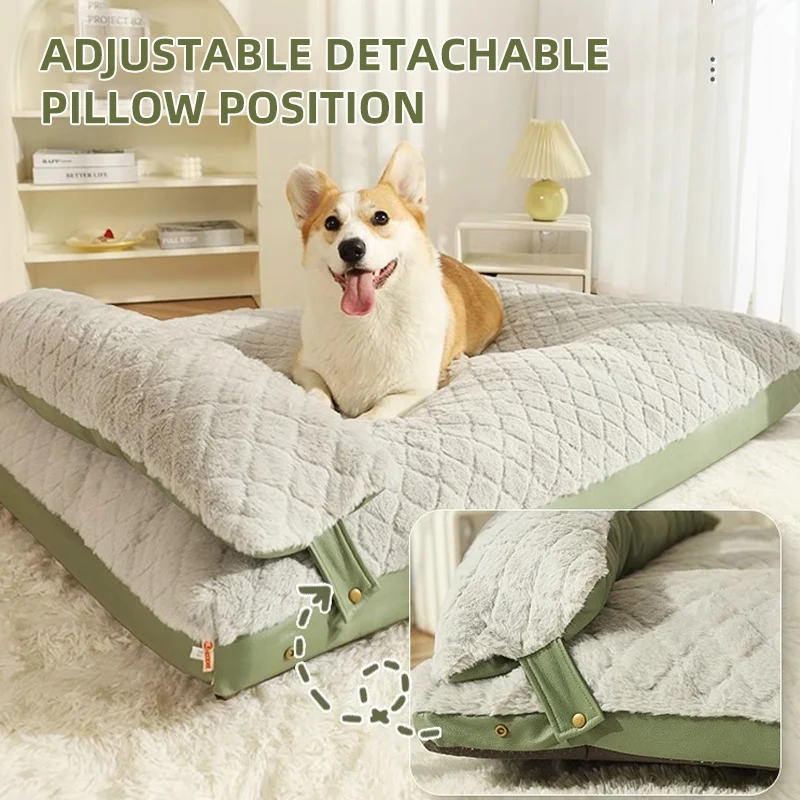 HOOPET-cama esponjosa para mascotas, cojín para perros grandes y medianos, manta, suministros para mascotas, Invierno - imagen 3