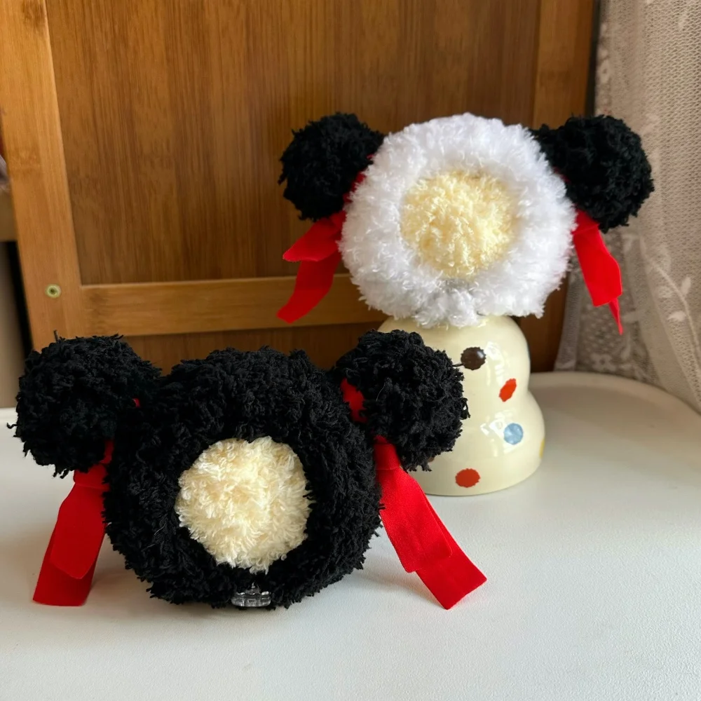 Gorro tejido de lana de otoño para mascota Ragdoll, cubierta para cabeza de bolas de gato con degradado dorado, tocado de Cosplay cálido para perros pequeños medianos en invierno - imagen 2