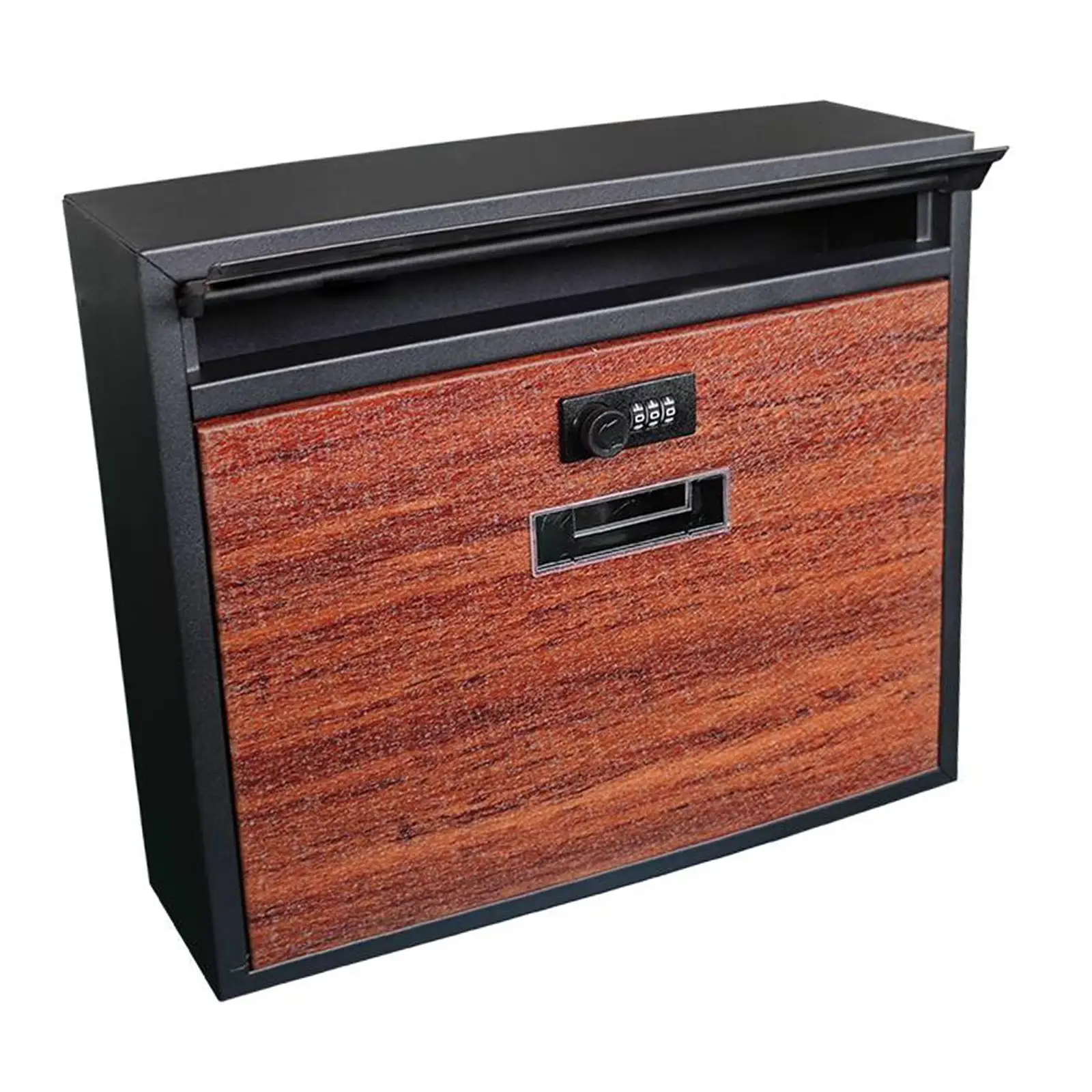 Buzón de montaje en pared, buzón de correo de hierro resistente, práctico con cerradura, buzón de decoración Premium para el hogar, residencial y exterior