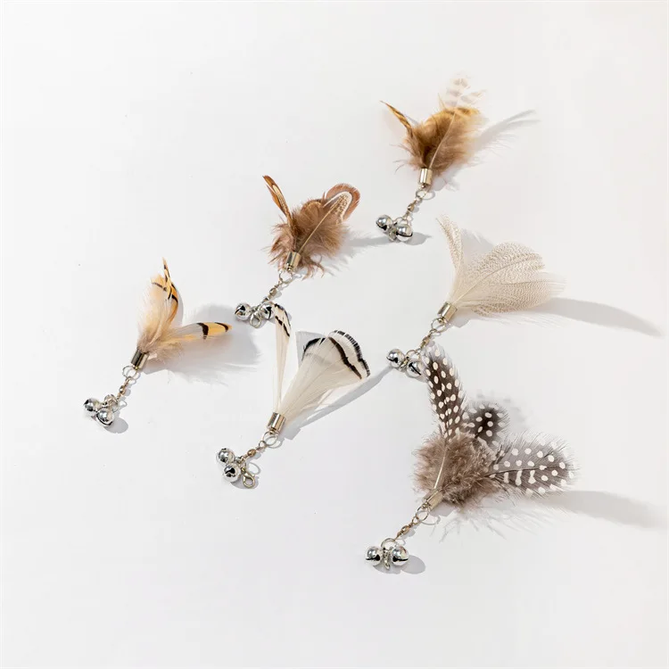 Juguete de plumas cortas para gatos, reemplazo DIY de palo de rompecabezas para gatos, accesorios de juguete para mascotas - imagen 4