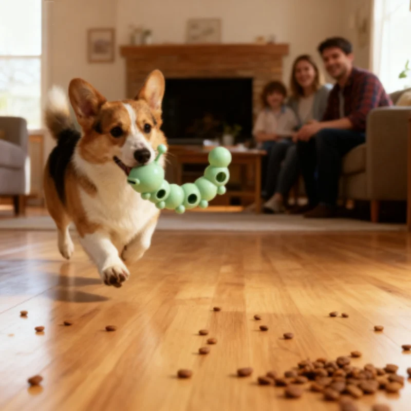 Juguete de simulación de perro TPR para perros pequeños a medianos con función de fuga de comida para moler y limpiar, adecuado para cachorros de dentición - imagen 4