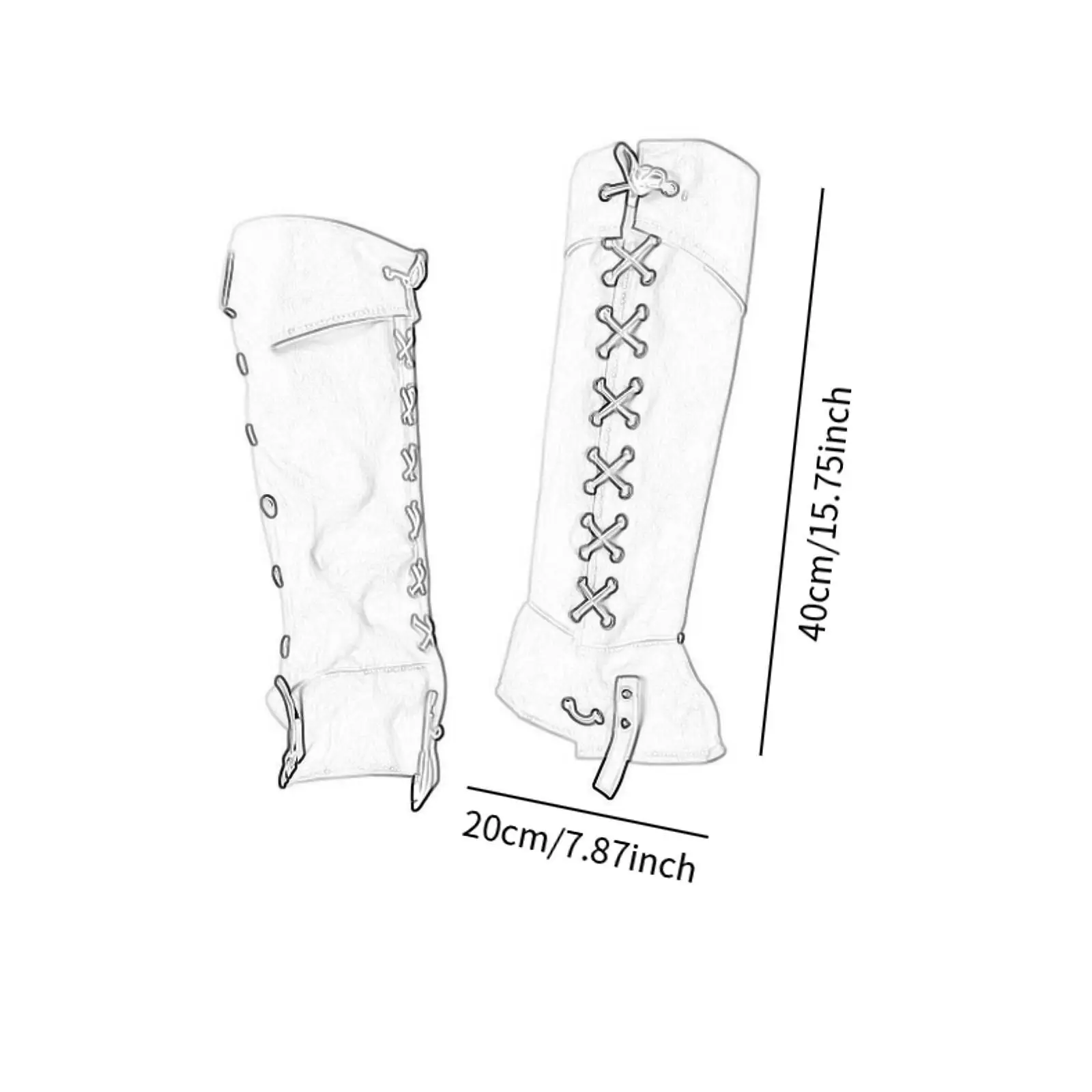 Pirate Boot Covers Gothic Steam Leg Covers for Horseback Riding Hiking