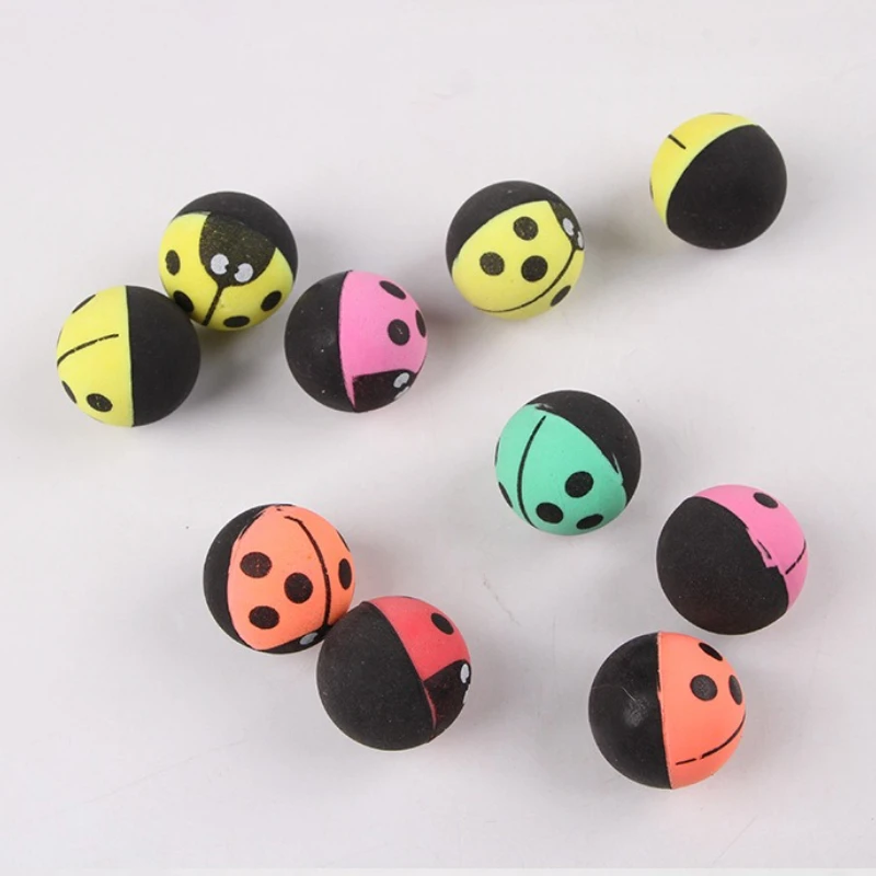Pelota que rebota de insectos para gatos, juguete interactivo de goma de alta elasticidad, pelota rodante para gatitos, accesorios de juguete para gatos - imagen 3