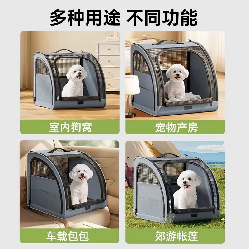 Transportín plegable transpirable para gatos y perros: viaje cómodo - imagen 3