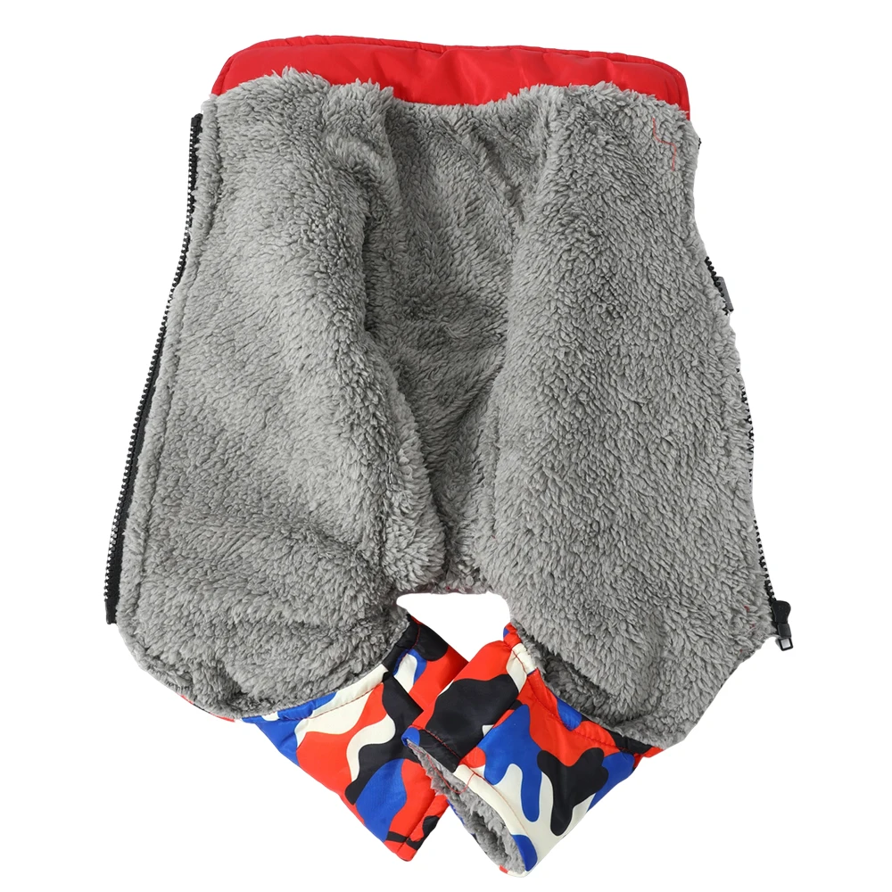 Monos cálidos de invierno para perros pequeños y medianos, mono grueso de lana para perros, ropa a prueba de viento, chaqueta para cachorros, abrigo con anillo en D, trajes para mascotas - imagen 2