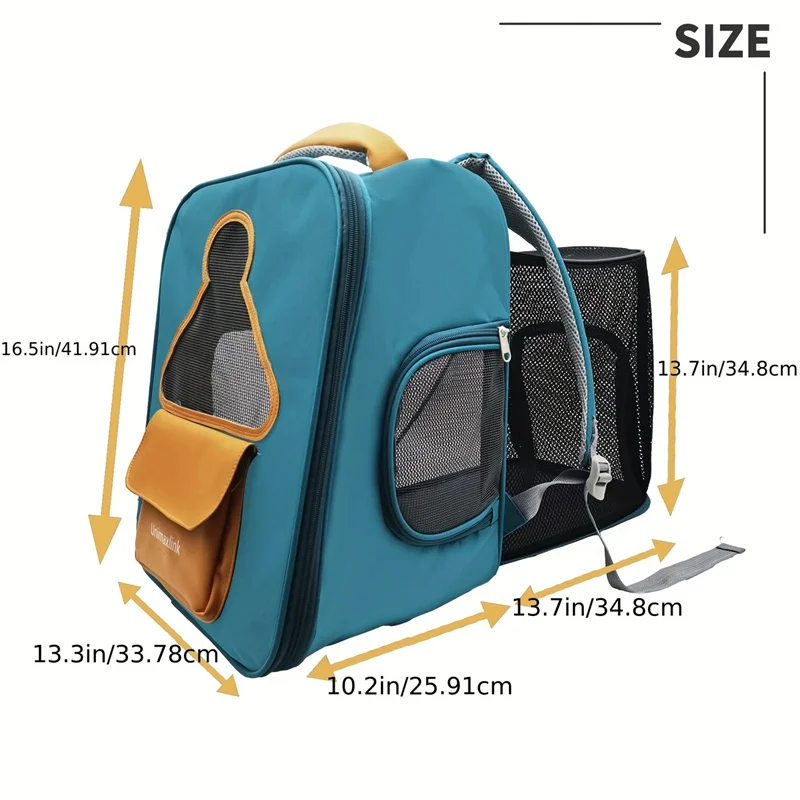 Mochila para gatos menores de 11 libras, mochila para gatos y perros, cojín suave para proteger la espalda, diseño plegable, bolsa para mascotas de viaje al aire libre - imagen 2