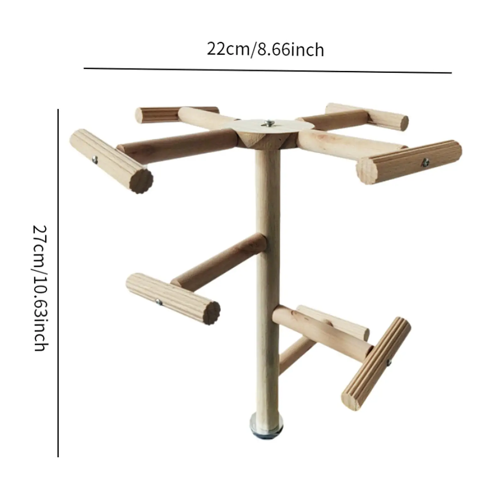 Bird Rotating Perch Toy Pet Supplies Rest with Bearings Wooden Wheel Parrot Toy for Macaws Conures Budgerigar Finches Budgies