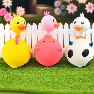 Perros de látex chirrido pollo juguete interactivo masticar mascota cerdo entrenamiento gato gritando para perro chirriador para productos para mascotas vacas juguete de goma