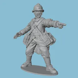 Miniatura de resina 75mm – Instructor militar para coleccionismo