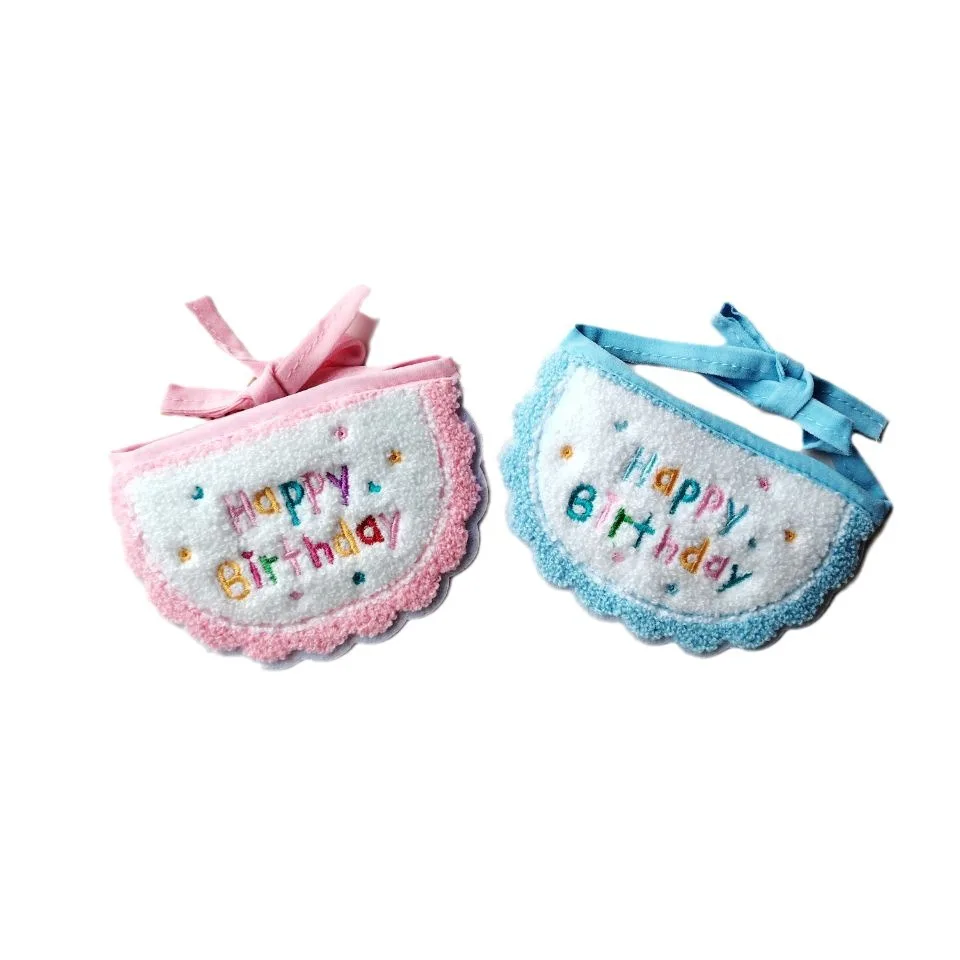 Babero de cumpleaños para mascotas, decoración para gatos, perros, vacaciones, bufanda, sombrero, decoración, accesorios para perros Pomerianos, accesorios para cachorros