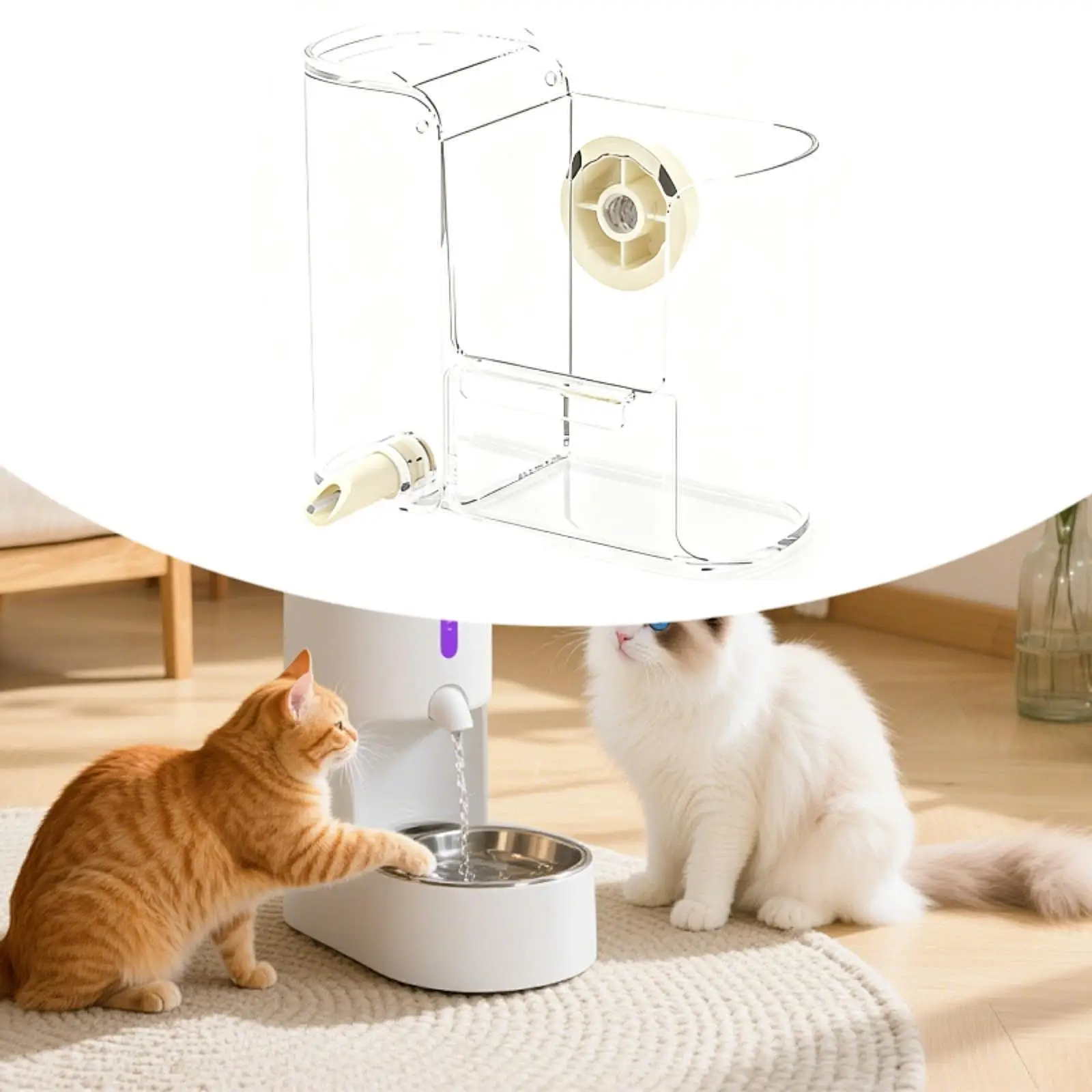 Alimentador de jaula para pájaros, bebedero automático para pájaros, bebedero para cachorros de cacatúa - imagen 4